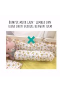 Bumper Set Bayi - Pink dan Abu - Syerin Edition
